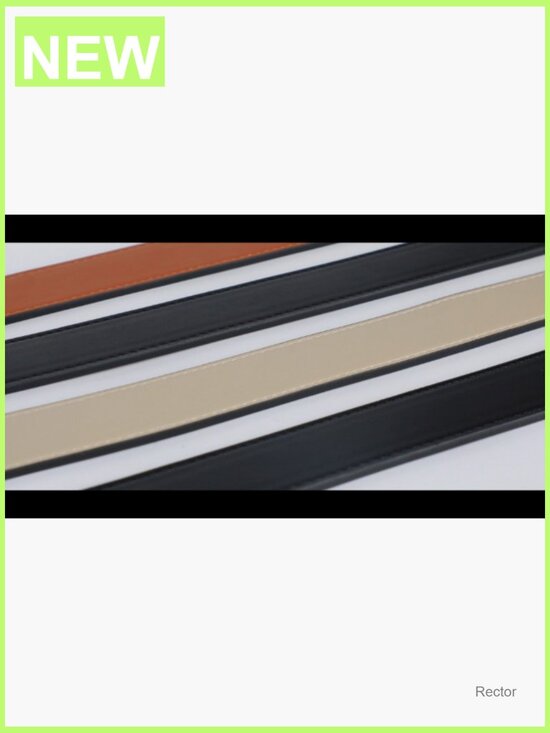 Reversible Faux Leather Belt for Women, Two-Tone, Trim to Fit, Gold Buckle main image 4